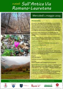 A piedi sull’antica via Romano-Lauretana-locandina