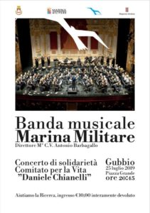 La banda musicale della Marina Militare a Gubbio per evento benefico-locandina