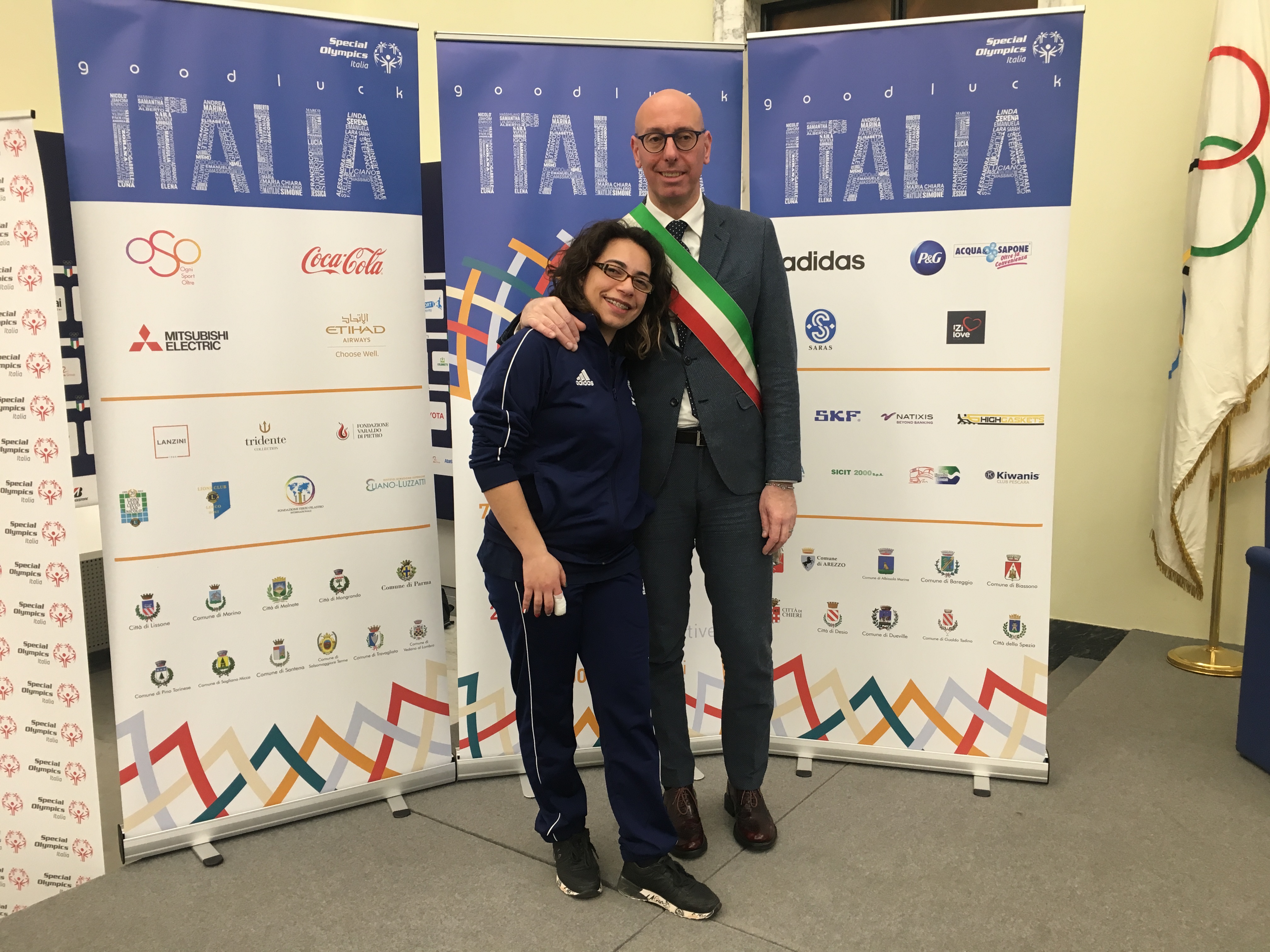 Il Sindaco Presciutti e Veronica Rossi