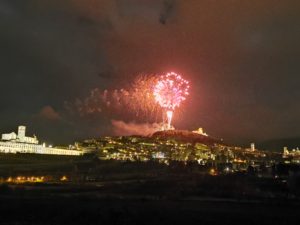 Natale ad Assisi - fuochi artificiali